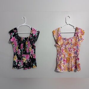 2 Colorful Paisley Print Fabric